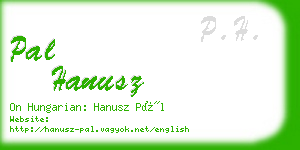 pal hanusz business card